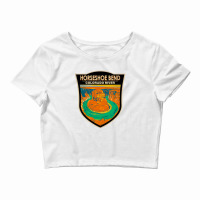 Horseshoe Bend Colorado River Badge Crop Top | Artistshot