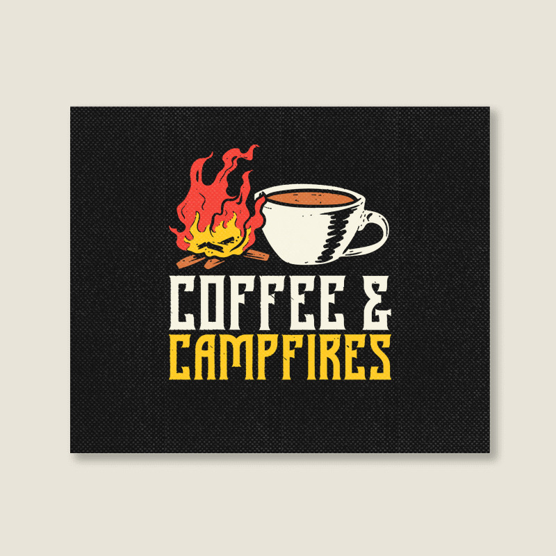 Campfire T  Shirt Coffee And Campfires T  Shirt Landscape Canvas Print | Artistshot