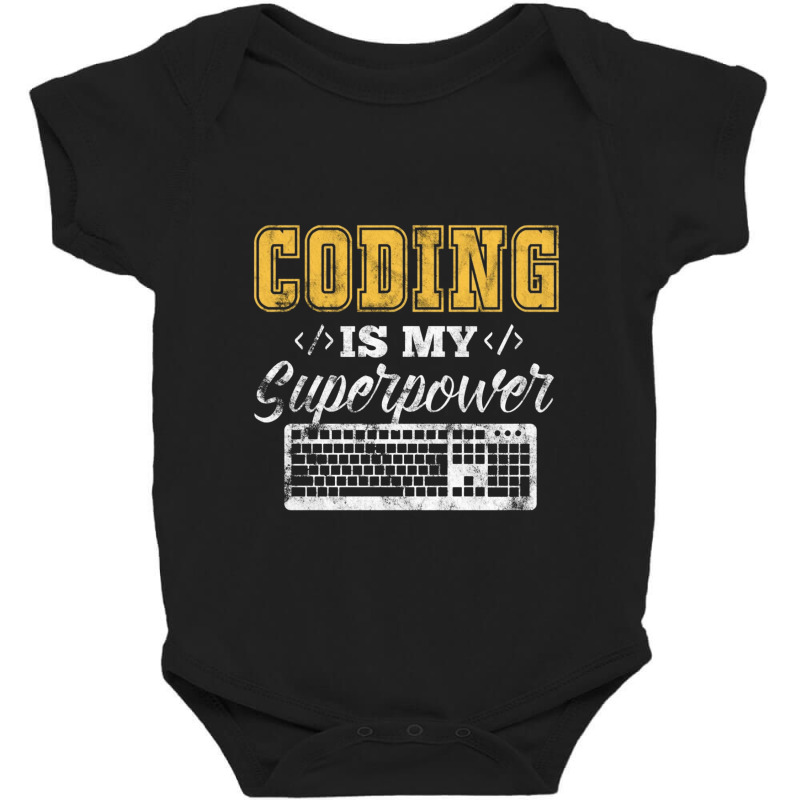 Coding Is My Superpower Baby Bodysuit | Artistshot