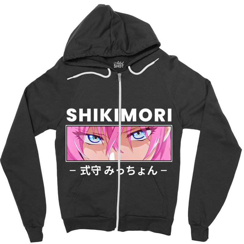 Shikimori Eyes - Kawaii Dake Ja Nai Shikimori San Zipper Hoodie | Artistshot