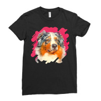 Australian Shepherd T  Shirt Australian Shepherd   Blue Merle Portrait Ladies Fitted T-shirt | Artistshot