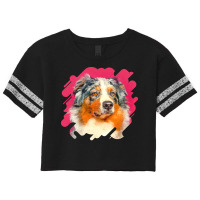 Australian Shepherd T  Shirt Australian Shepherd   Blue Merle Portrait Scorecard Crop Tee | Artistshot