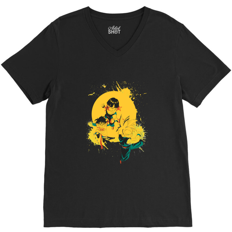 Kid Gohan Tri-blend Dragonball Super Anime Saiyan V-Neck Tee by GaryDustinKnutson | Artistshot