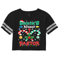 Santa's Nicest Pastor Christmas Scorecard Crop Tee | Artistshot