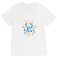 Swimmer Gamer - Video Games And Swimming Fan Funny Gaming V-neck Tee | Artistshot