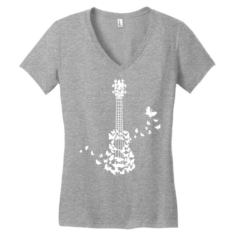 Ukulele Gift T  Shirt A Four String Ukulele Instrument With Beautiful Women's V-Neck T-Shirt by nikkireichert468 | Artistshot