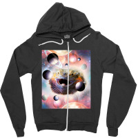 Space Galaxy Bearded Dragon Lizard Face Zipper Hoodie | Artistshot