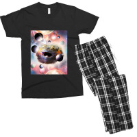 Space Galaxy Bearded Dragon Lizard Face Men's T-shirt Pajama Set | Artistshot