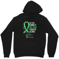 In This Family No One Fights Alone Lymphoma Awareness Unisex Hoodie | Artistshot