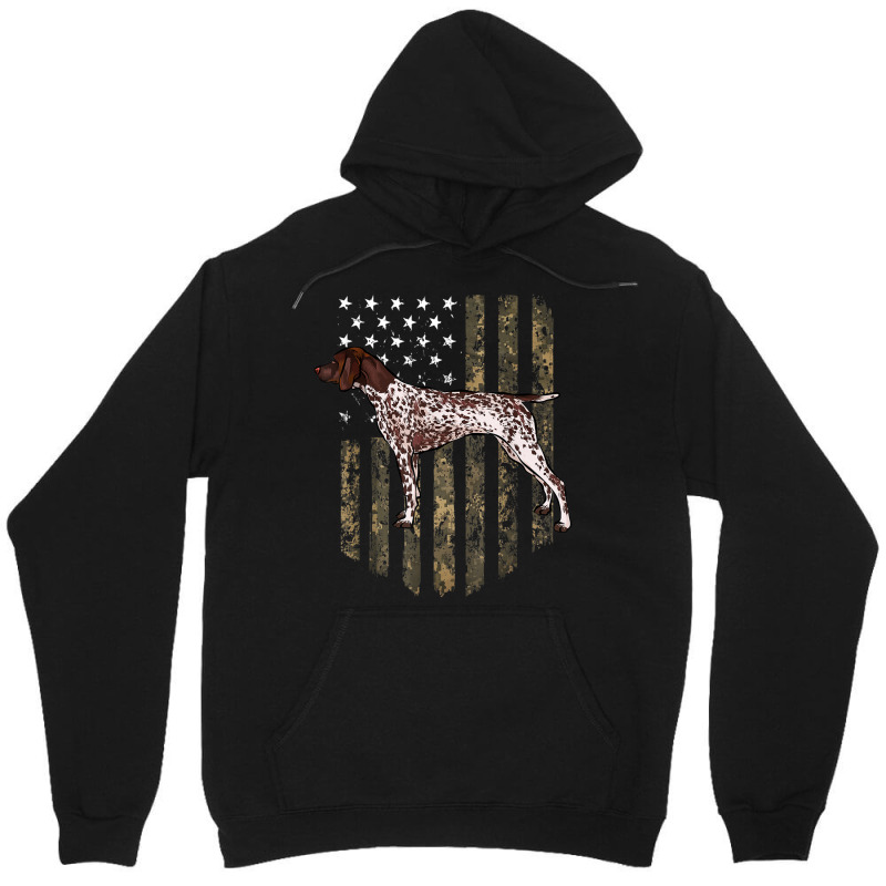 Camo American Flag German Shorthaired Pointer 4th Of July Unisex Hoodie by CesarRobertoRamirez | Artistshot