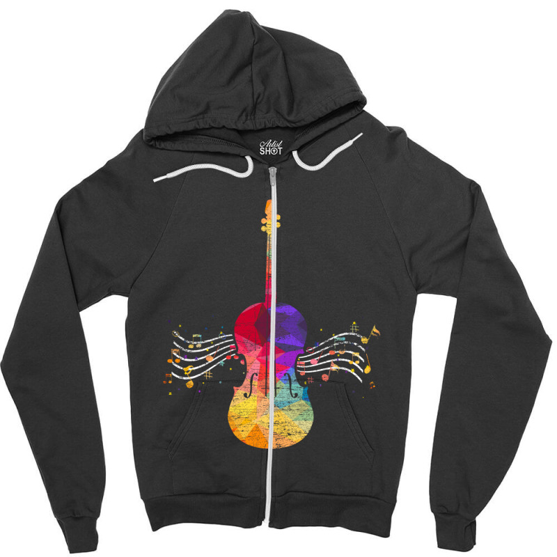 String Instrument Violinist Cello Violin Zipper Hoodie | Artistshot