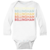 Bellingham Washington Bellingham Wa Retro Vintage Text T Shirt Long Sleeve Baby Bodysuit | Artistshot