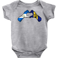 Barbados Nicaragua Flag Barbadians Nicaraguan Heart T Shirt Baby Bodysuit | Artistshot