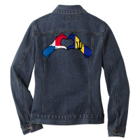 Barbados Panama Flag Barbadians Panamanian Heart T Shirt Ladies Denim Jacket | Artistshot