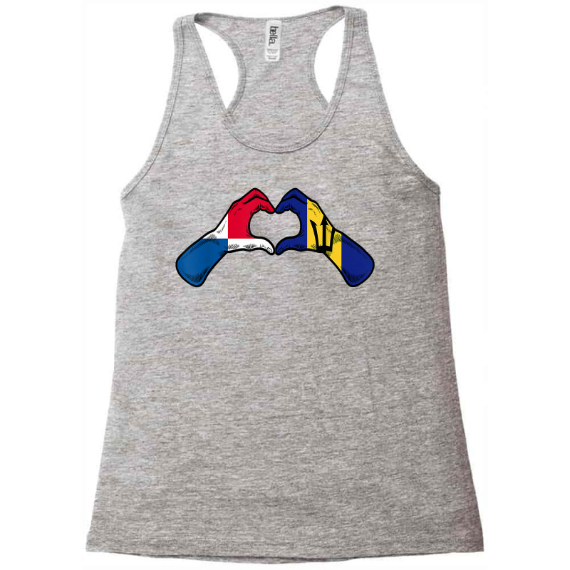 Barbados Panama Flag Barbadians Panamanian Heart T Shirt Racerback Tank by chipbeltzox | Artistshot