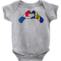 Barbados Panama Flag Barbadians Panamanian Heart T Shirt Baby Bodysuit | Artistshot