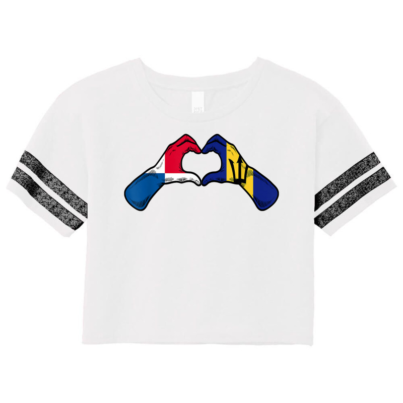 Barbados Panama Flag Barbadians Panamanian Heart T Shirt Scorecard Crop Tee by chipbeltzox | Artistshot