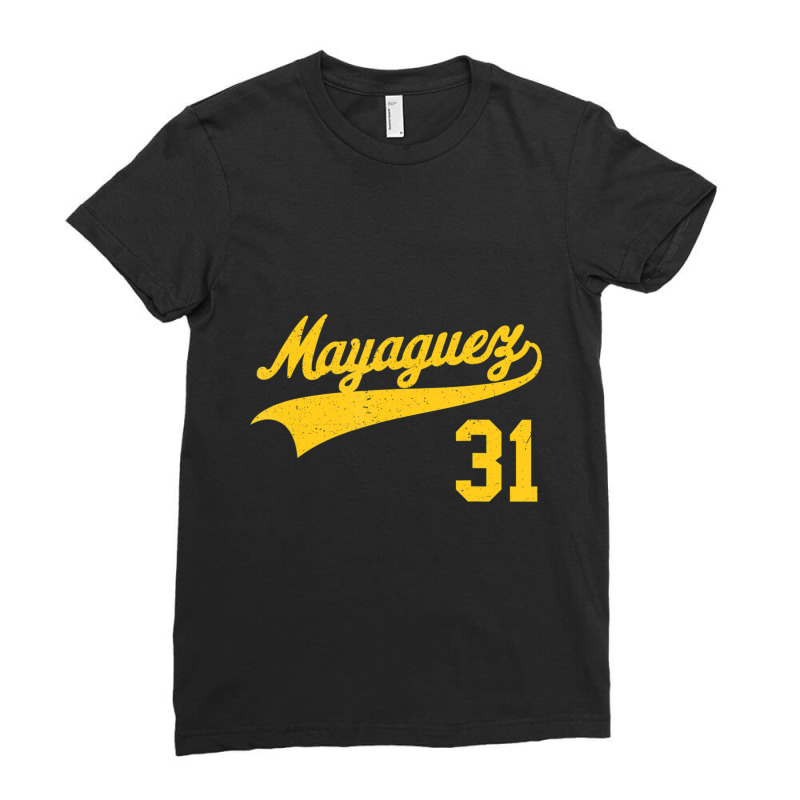 Mayaguez Baseball Jersey Beisbol Puerto Rico Ladies Fitted T-Shirt by bummercaught | Artistshot