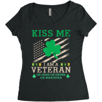 Usa Veteran St Patricks Day Fun Us Flag Women's Triblend Scoop T-shirt | Artistshot