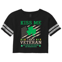 Usa Veteran St Patricks Day Fun Us Flag Scorecard Crop Tee | Artistshot