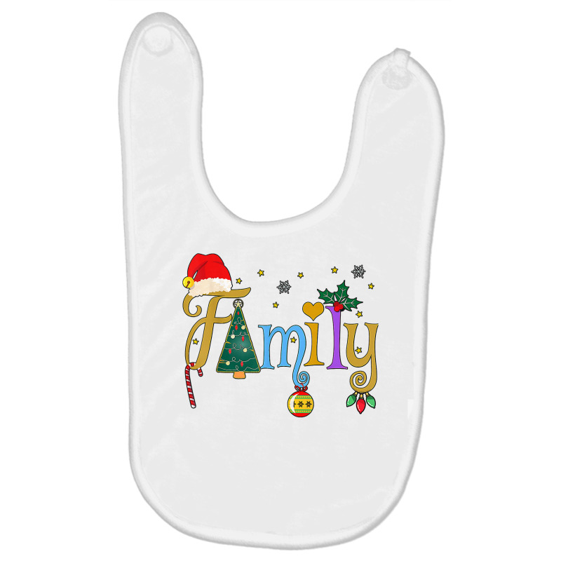 Family Letters Christmas Style Love My Family Christmas T Shirt Baby Bibs by mosesswabyhi | Artistshot