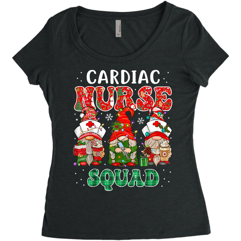 Cardiac Nurse Cute Christmas Gnomes Costume Cardiology Nurse T Shirt Women's Triblend Scoop T-shirt by annien | Artistshot