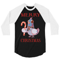 Christmas Pigeon 3/4 Sleeve Shirt | Artistshot