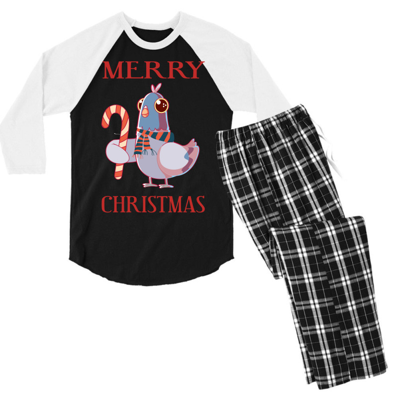 Christmas Pigeon Men's 3/4 Sleeve Pajama Set | Artistshot