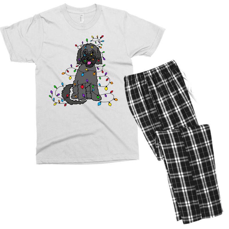 Black And Grey Holiday Men's T-shirt Pajama Set | Artistshot