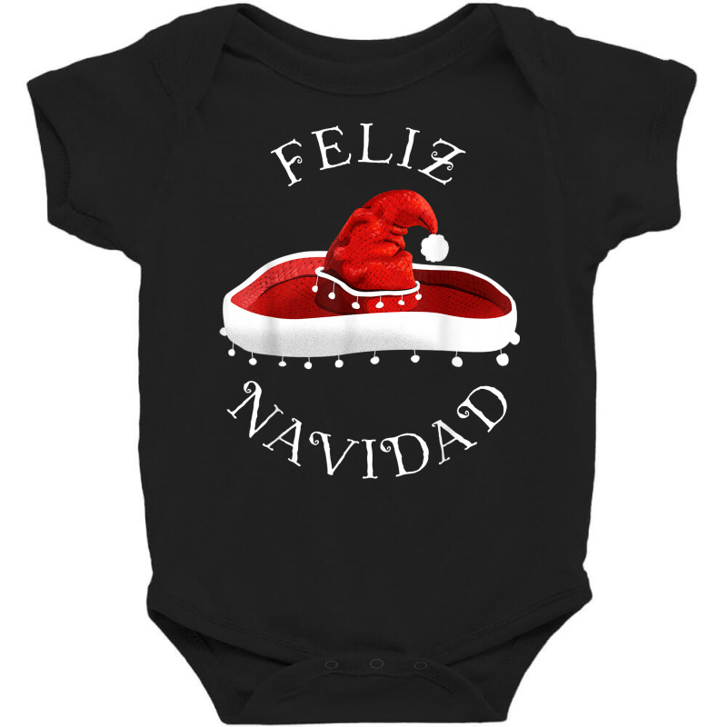 Santa Hat Sombrero Christmas In Mexico 'feliz Navidad' T Shirt Baby Bodysuit | Artistshot