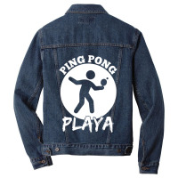 Ping Pong Playa Funny Table Tennis Design Men Denim Jacket | Artistshot