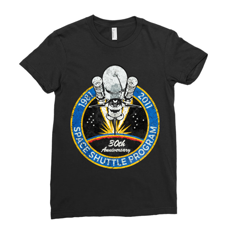 Vintage Insignia Space Shuttle Program 30th Anniversary Ladies Fitted T-Shirt by MabellaPennachio | Artistshot