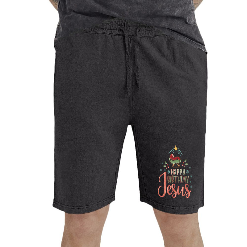 Happy Birthday Jesus Christian Christmas Vintage Short | Artistshot