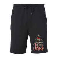 Happy Birthday Jesus Christian Christmas Fleece Short | Artistshot