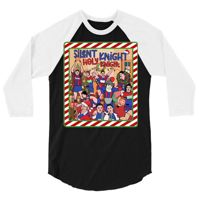 Newcastle Knights   Christmas   Silent Knight 3/4 Sleeve Shirt | Artistshot