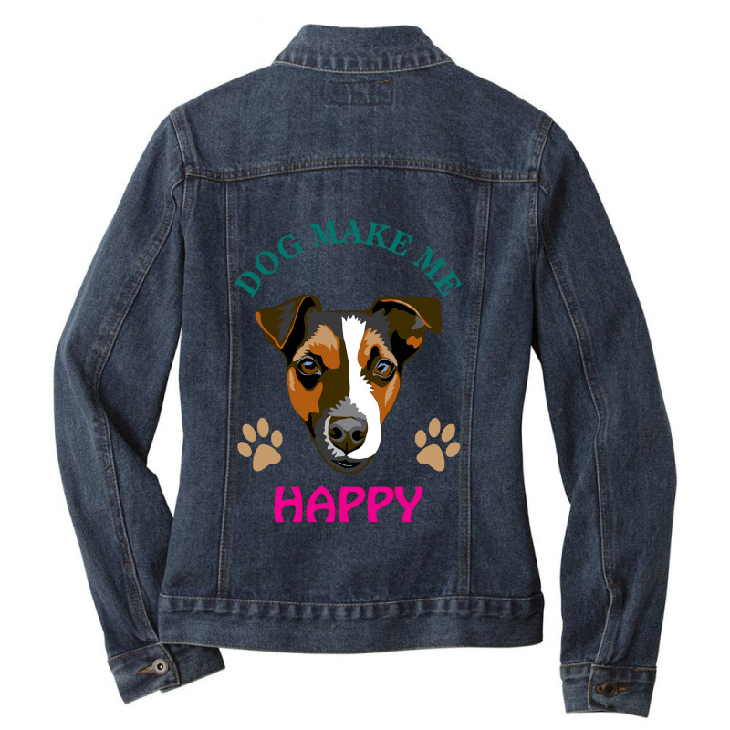 Dog Lover Gift Retro Dachshund Sausage Dog Ladies Denim Jacket by lorismerch | Artistshot