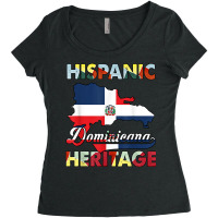 Dominican Republic Flag Hispanic Heritage Dominicana Women's Triblend Scoop T-shirt | Artistshot