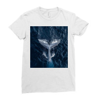 Whale Tail Ladies Fitted T-shirt | Artistshot