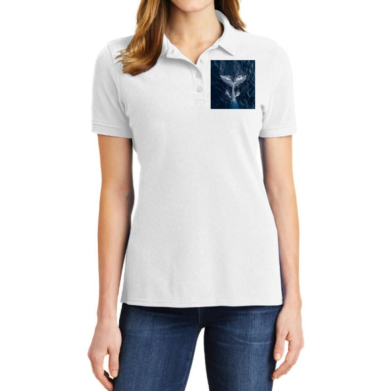 Whale Tail Ladies Polo Shirt by RamaArt | Artistshot