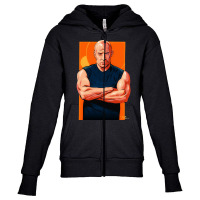 Vin Diesel - An Illustration By Paul Cemmick Youth Zipper Hoodie | Artistshot