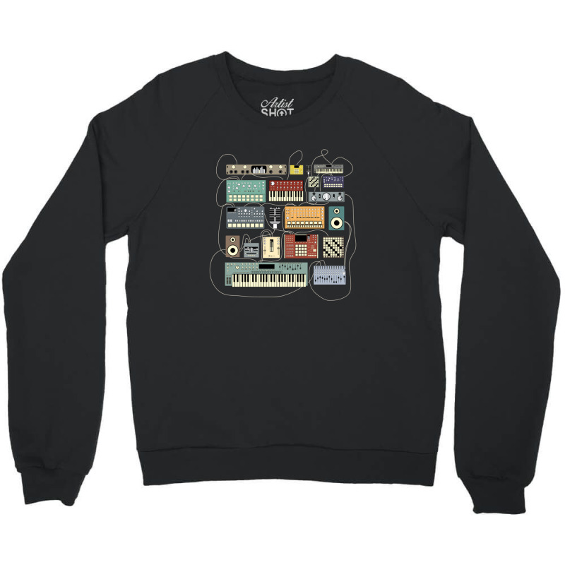 Electronic Musician Synthesizer And Drum Machine Dj Crewneck Sweatshirt | Artistshot