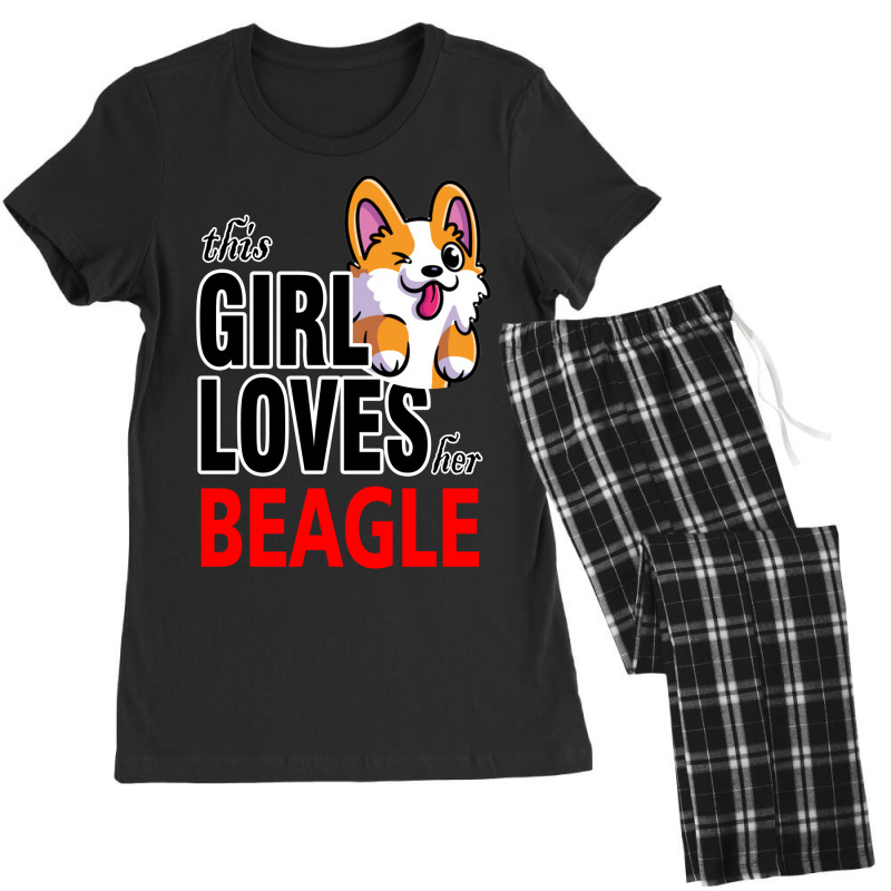 This Girl Loves Her Beagle Women's Pajamas Set by lorismerch | Artistshot