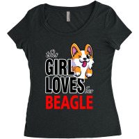 This Girl Loves Her Beagle Women's Triblend Scoop T-shirt | Artistshot