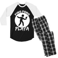 Funny Ping Pong Playa Design Men's 3/4 Sleeve Pajama Set | Artistshot