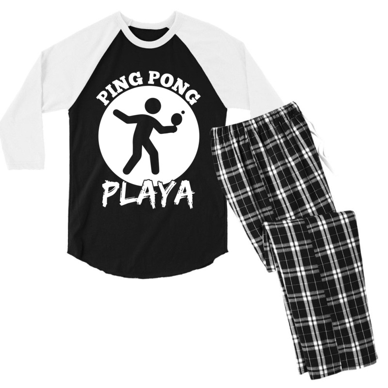 Funny Ping Pong Playa Design Men's 3/4 Sleeve Pajama Set by LindaMarisa | Artistshot