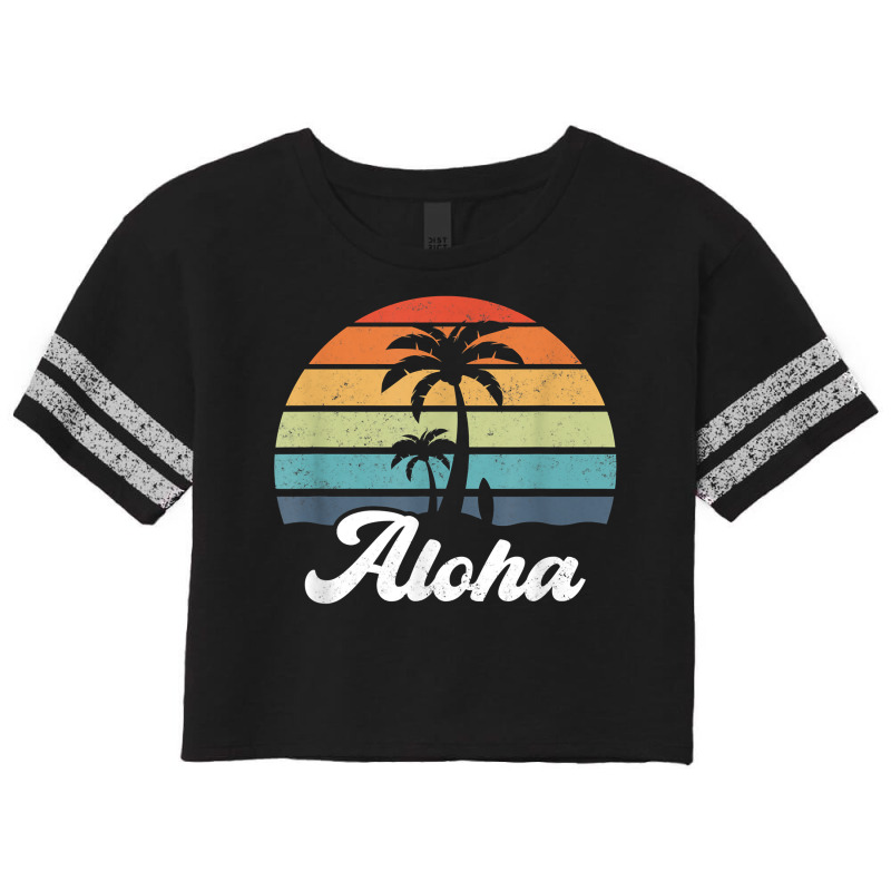 Aloha Hawaii Hawaiian Island Shirt Palm Beach Surfboard Surf T Shirt Scorecard Crop Tee by emaliekrein | Artistshot