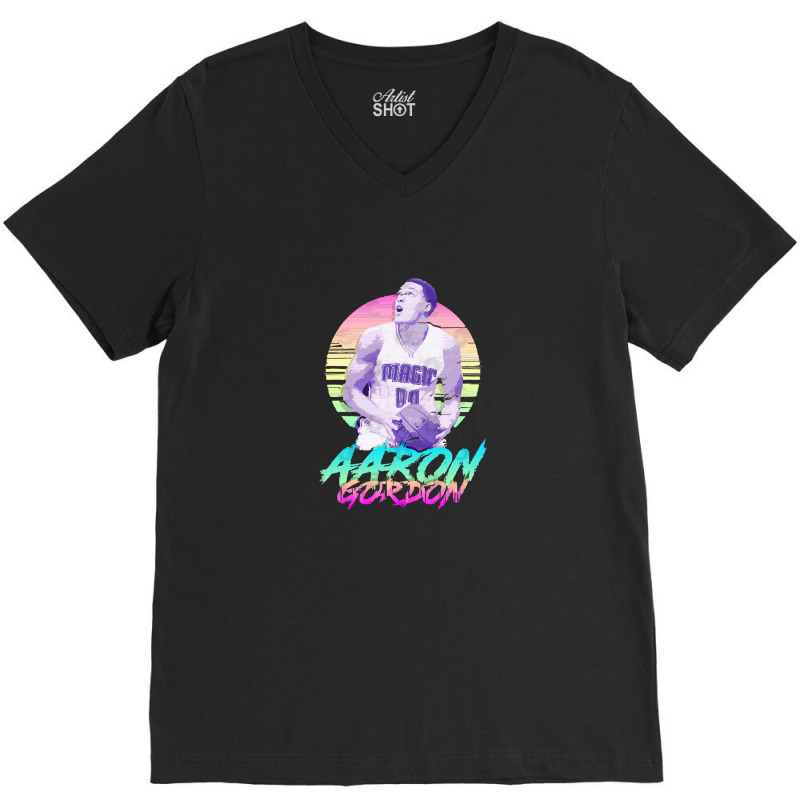 Aaron Gordon Retro Futuristic Aesthetic V-Neck Tee by TresaHollen | Artistshot