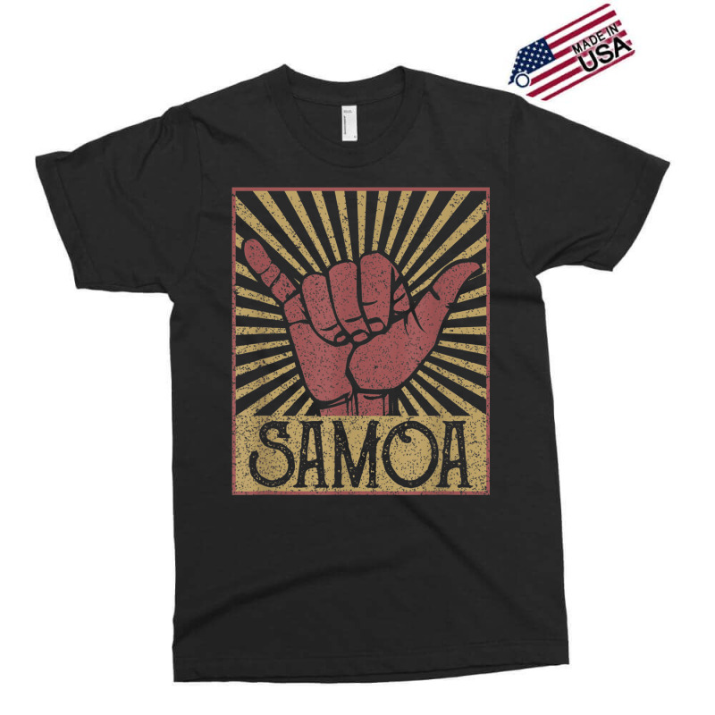 Vintage Shaka Samoa Samoan Beach Sunset Surfer Exclusive T-shirt by JudithPlagmann | Artistshot