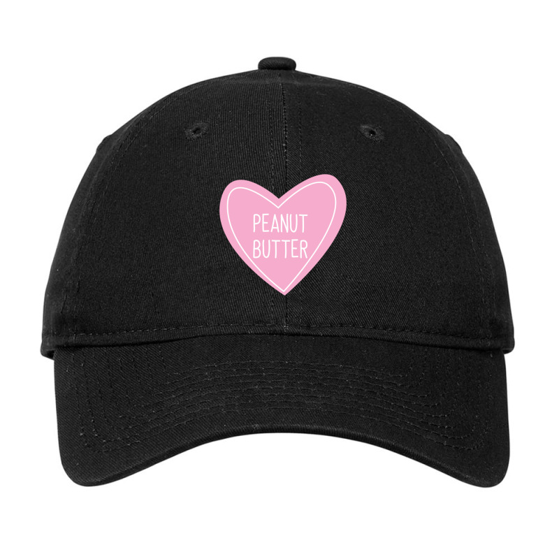 I Love Peanut Butter Heart Adjustable Cap | Artistshot