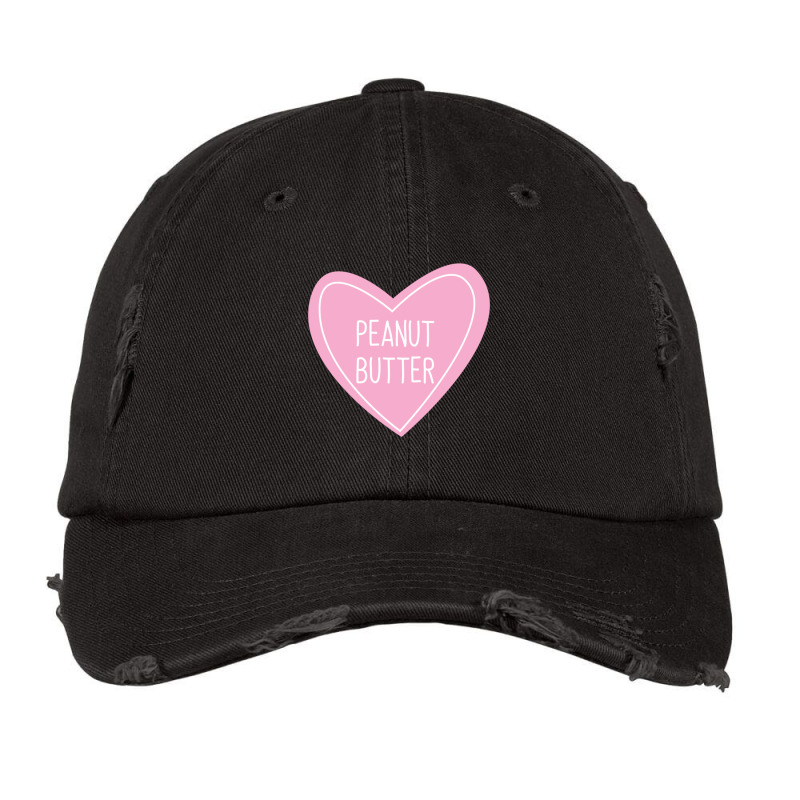 I Love Peanut Butter Heart Vintage Cap | Artistshot